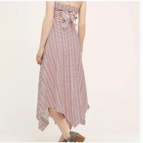Anthropologie Maeve Coleta white and red striped dress, size Large - Picture 3 of 6